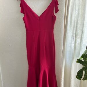Lulu's Vibrant Pink Backless Dress